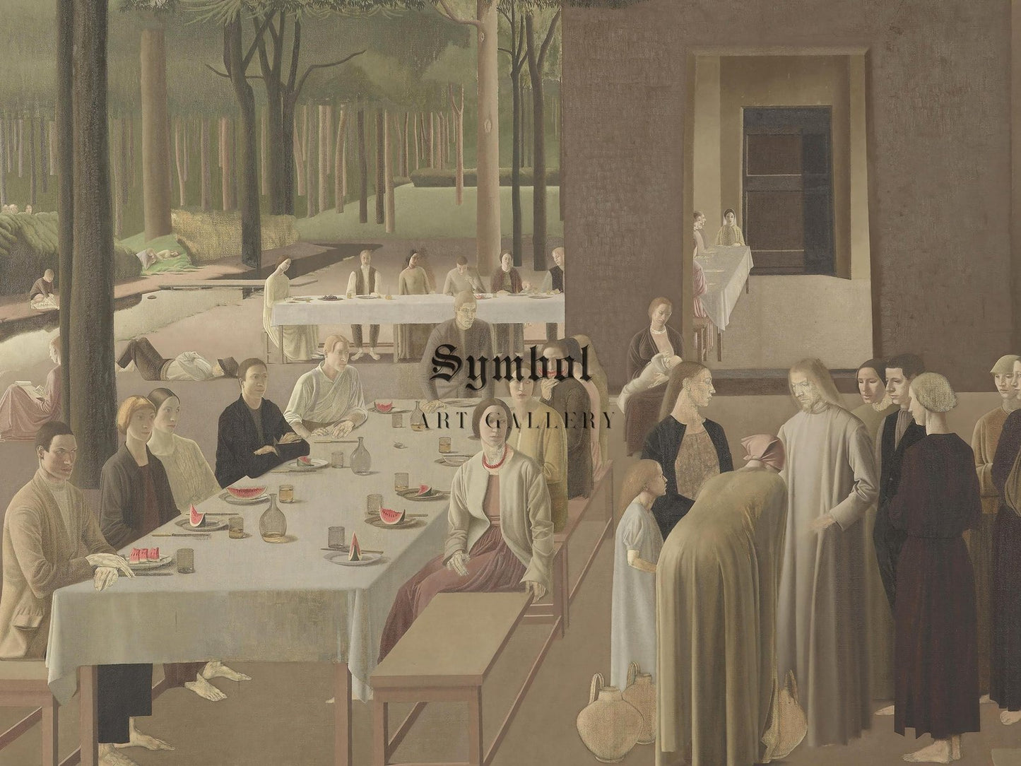 The Marriage at Cana by Winifred Knights, 1923, Art Deco and American Modernism, fine art print