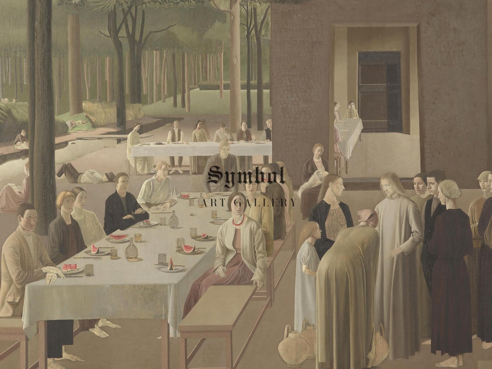 The Marriage at Cana by Winifred Knights, 1923, Art Deco and American Modernism, fine art print