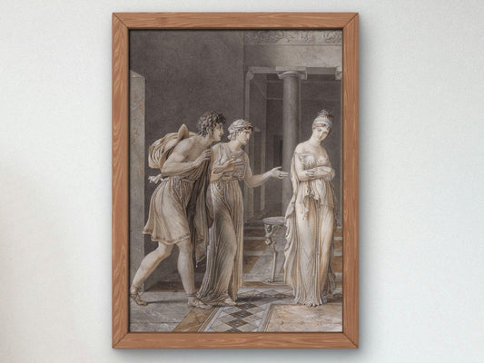 The Meeting of Orestes and Hermione by Anne Louis Girodet de Roucy Trioson, 1800, Rococo and Neoclassicism, fine art print