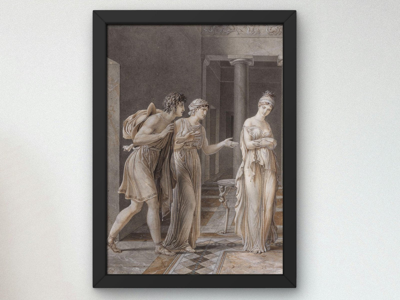 The Meeting of Orestes and Hermione by Anne Louis Girodet de Roucy Trioson, 1800, Rococo and Neoclassicism, fine art print