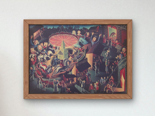 The Merry go Round by Walter Spies, 1922, Art Deco and American Modernism, fine art print