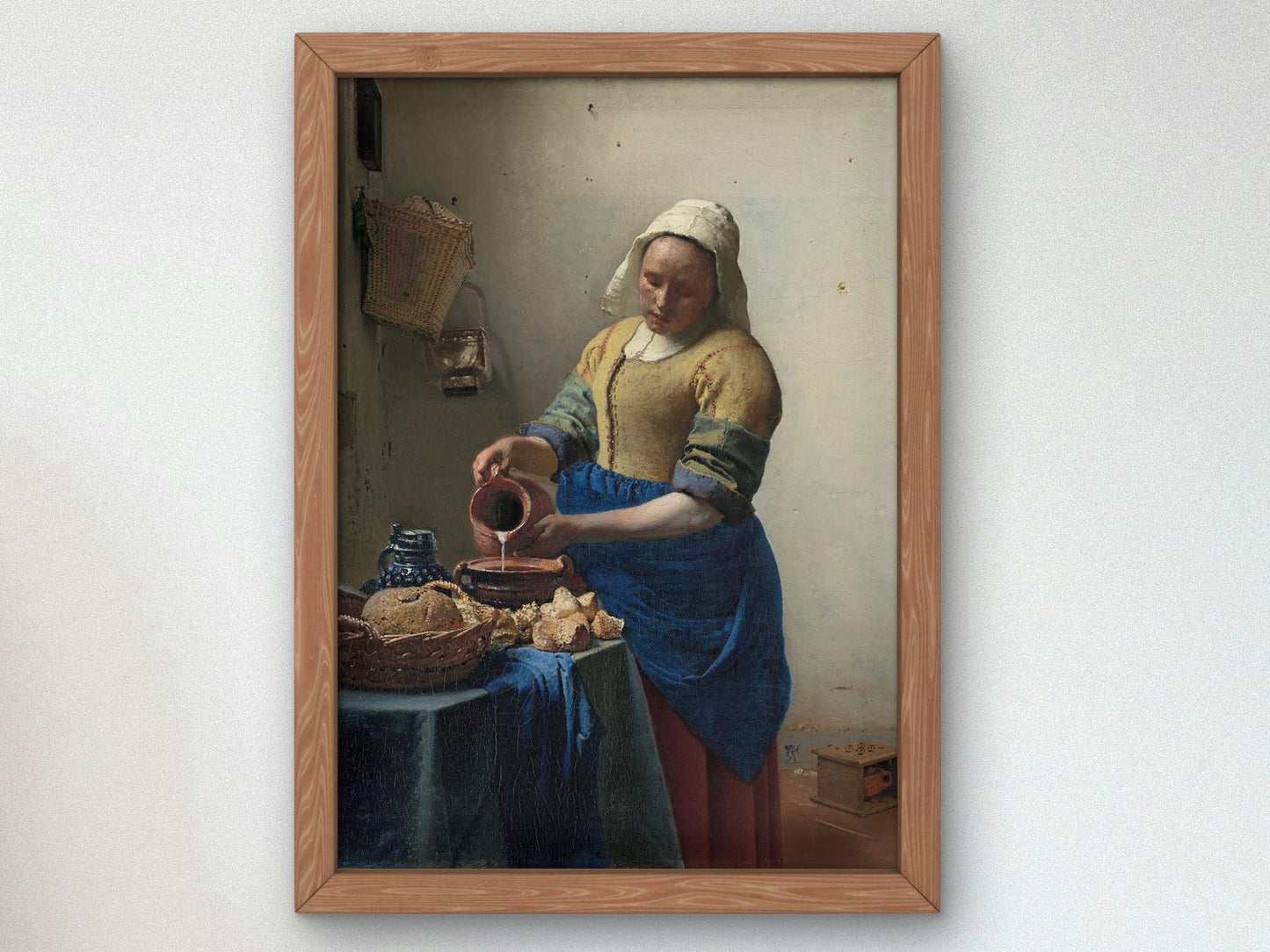 The Milkmaid by Johannes Vermeer, 1658, Baroque and Chiaroscuro, fine art print