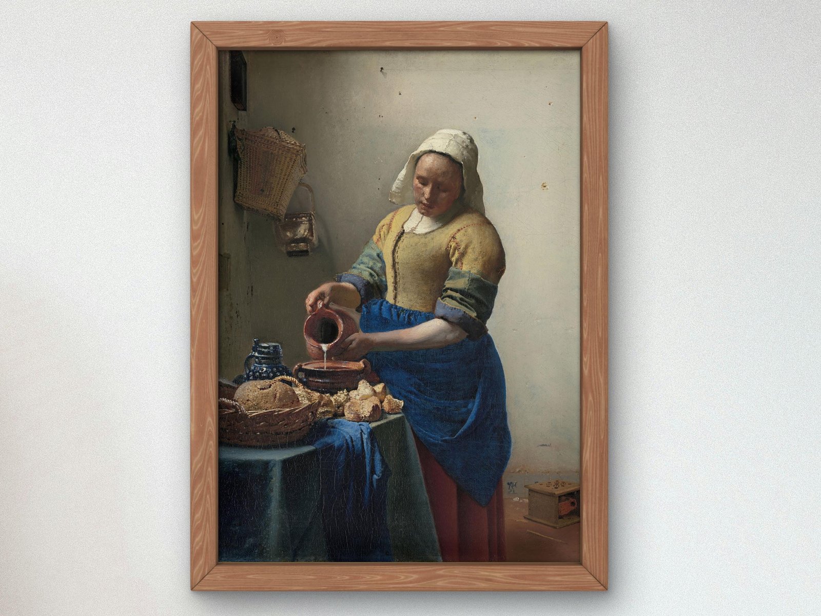 The Milkmaid by Johannes Vermeer, 1658, Baroque and Chiaroscuro, fine art print