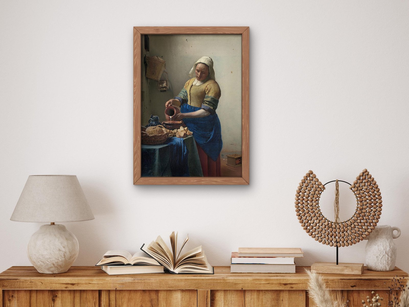 The Milkmaid by Johannes Vermeer, 1658, Baroque and Chiaroscuro, fine art print