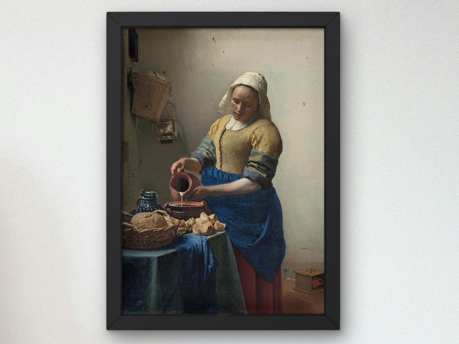 The Milkmaid by Johannes Vermeer, 1658, Baroque and Chiaroscuro, fine art print