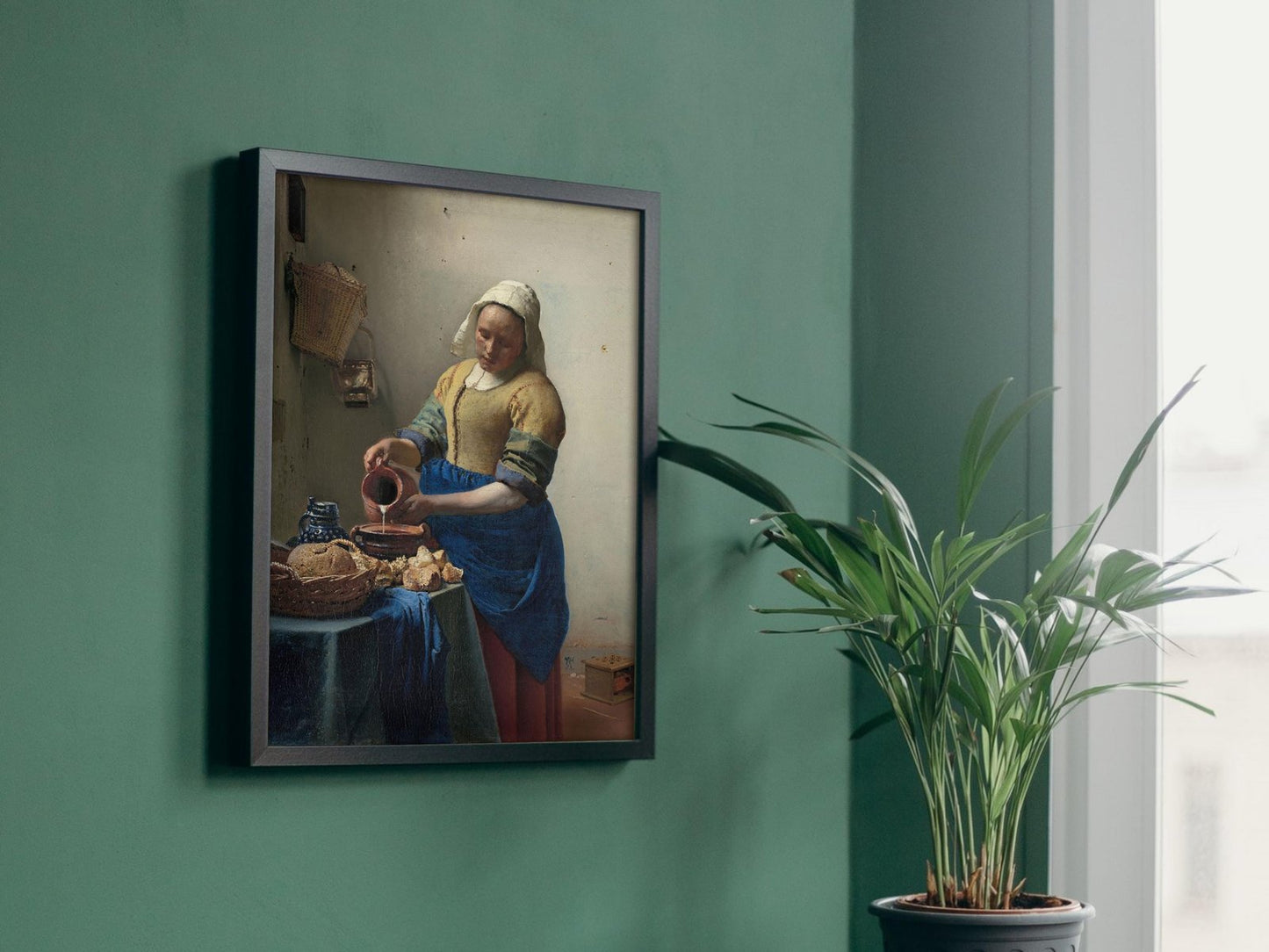 The Milkmaid by Johannes Vermeer, 1658, Baroque and Chiaroscuro, fine art print