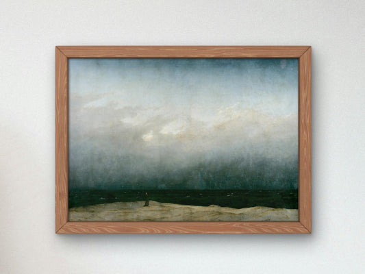 Monk by the Sea by Caspar David Friedrich, 1808, Romanticism, fine art print