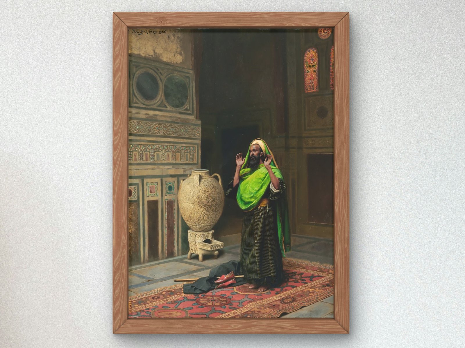 The Morning Prayer by Ludwig Deutsch, 1906, Orientalism and Exoticism, fine art print