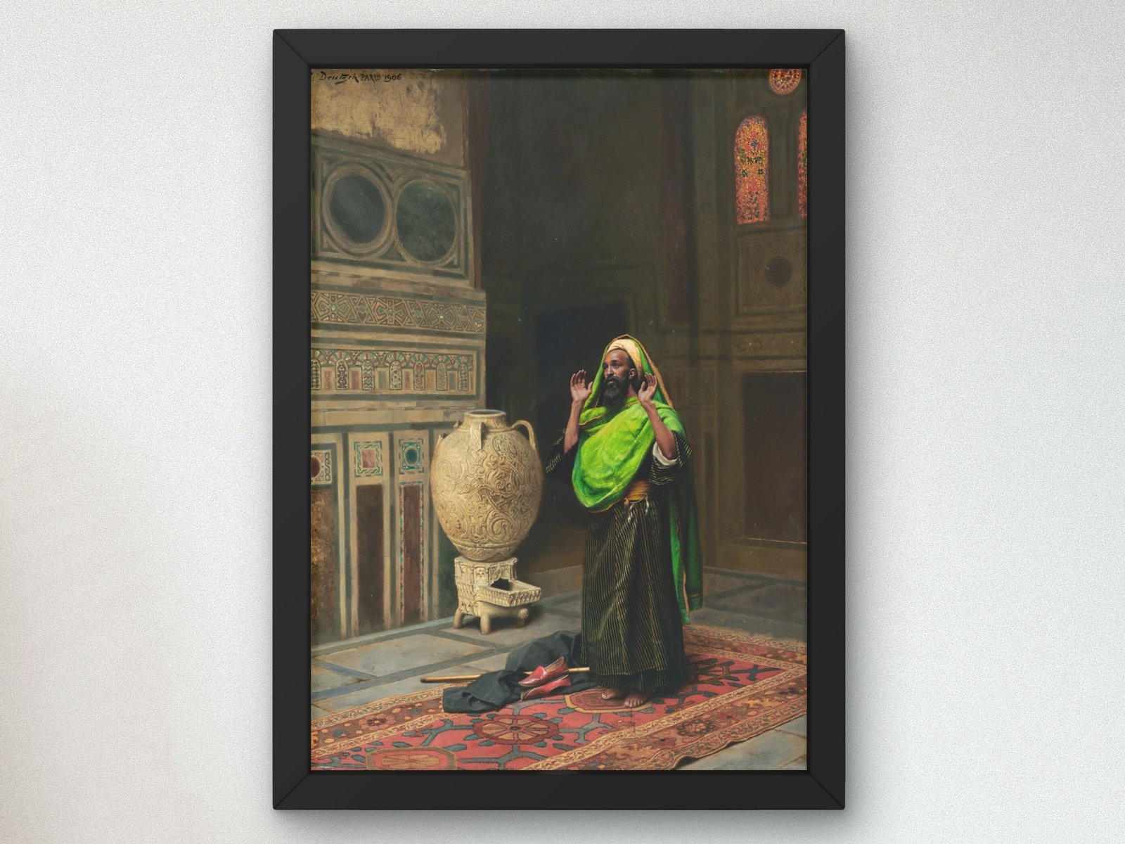 The Morning Prayer by Ludwig Deutsch, 1906, Orientalism and Exoticism, fine art print