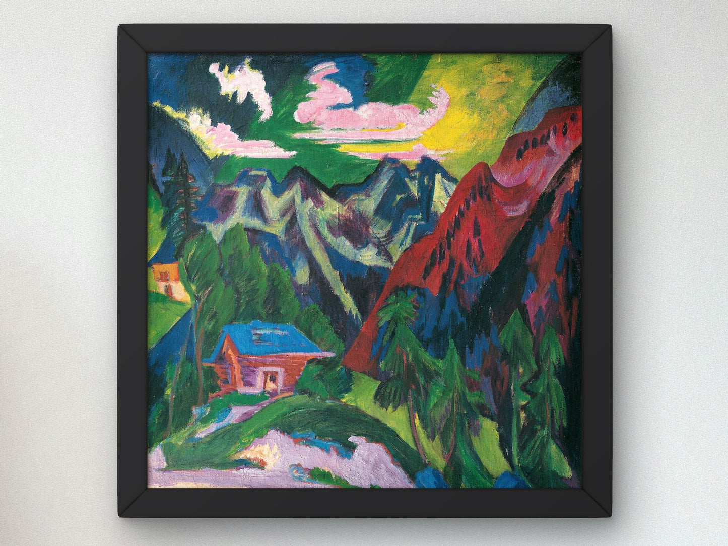 The Mountains of Klosters by Ernst Ludwig Kirchner, 1923, Expressionism and Fauvism, fine art print