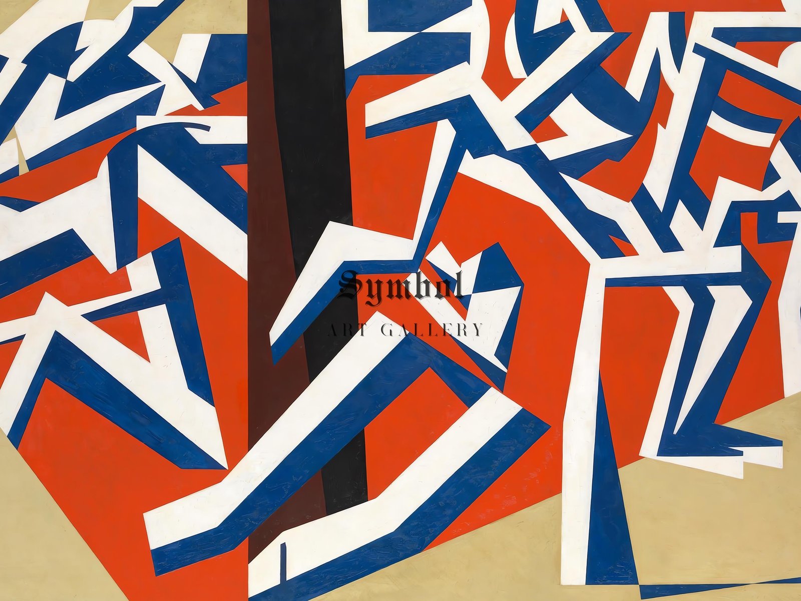 The Mud Bath by David Bomberg, 1914, Cubism and Abstract Art, fine art print