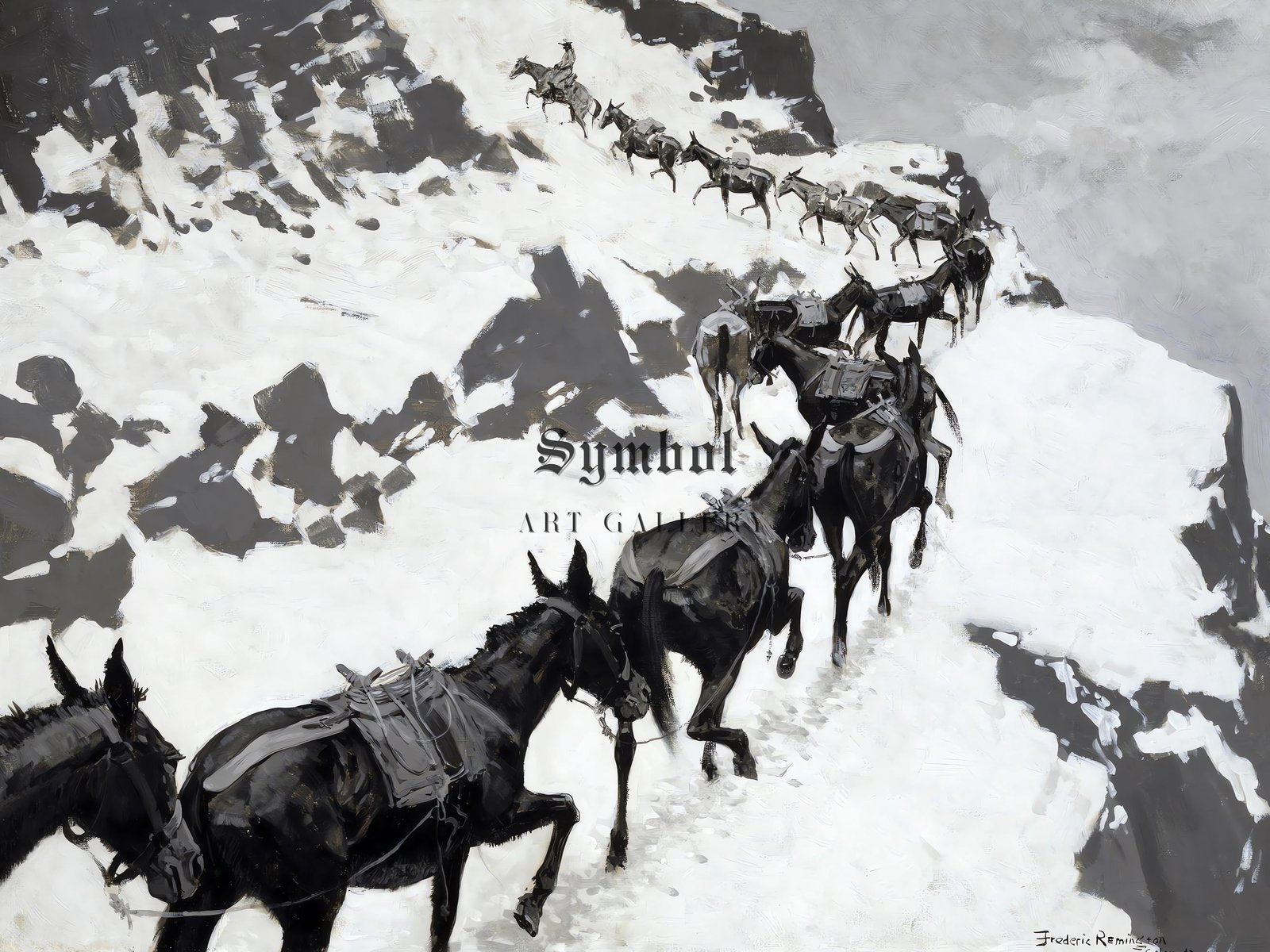 The Mule Pack by Frederic Remington, 1901, Realism and Naturalism, fine art print