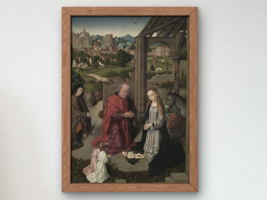 The Nativity by Gerard David, 1485, Renaissance, fine art print