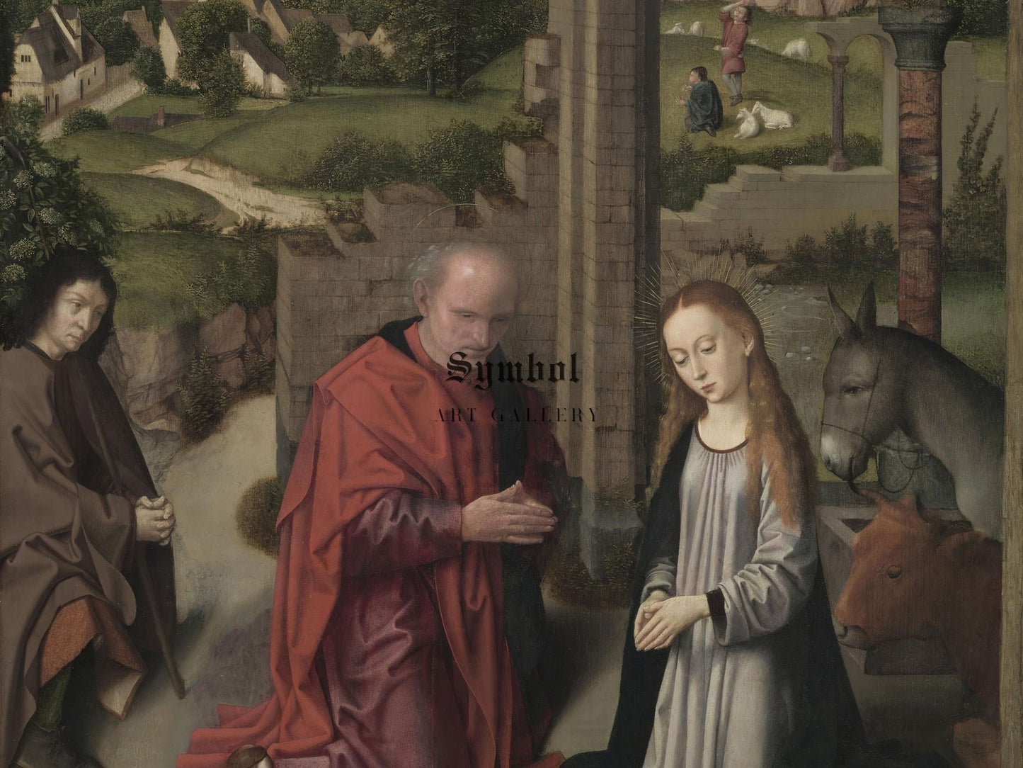 The Nativity by Gerard David, 1485, Renaissance, fine art print