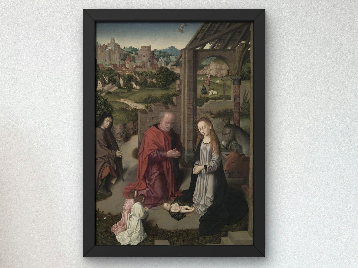 The Nativity by Gerard David, 1485, Renaissance, fine art print