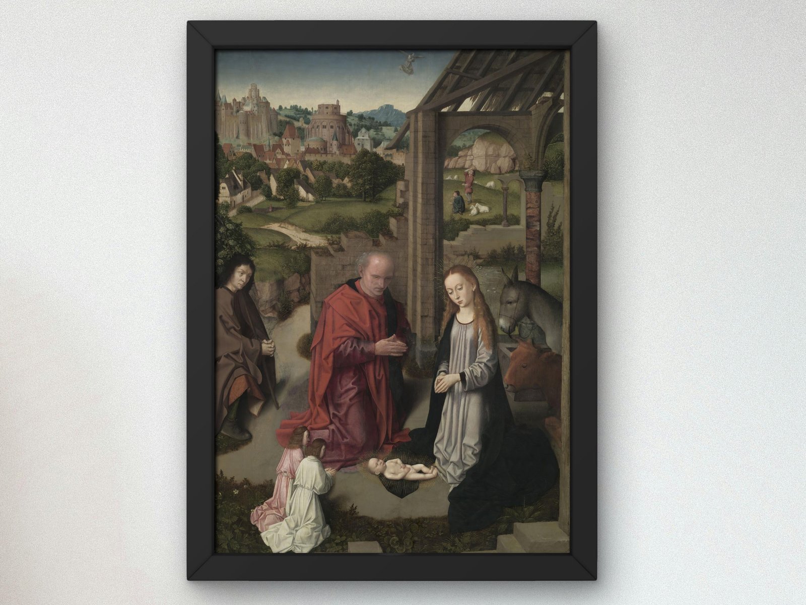 The Nativity by Gerard David, 1485, Renaissance, fine art print