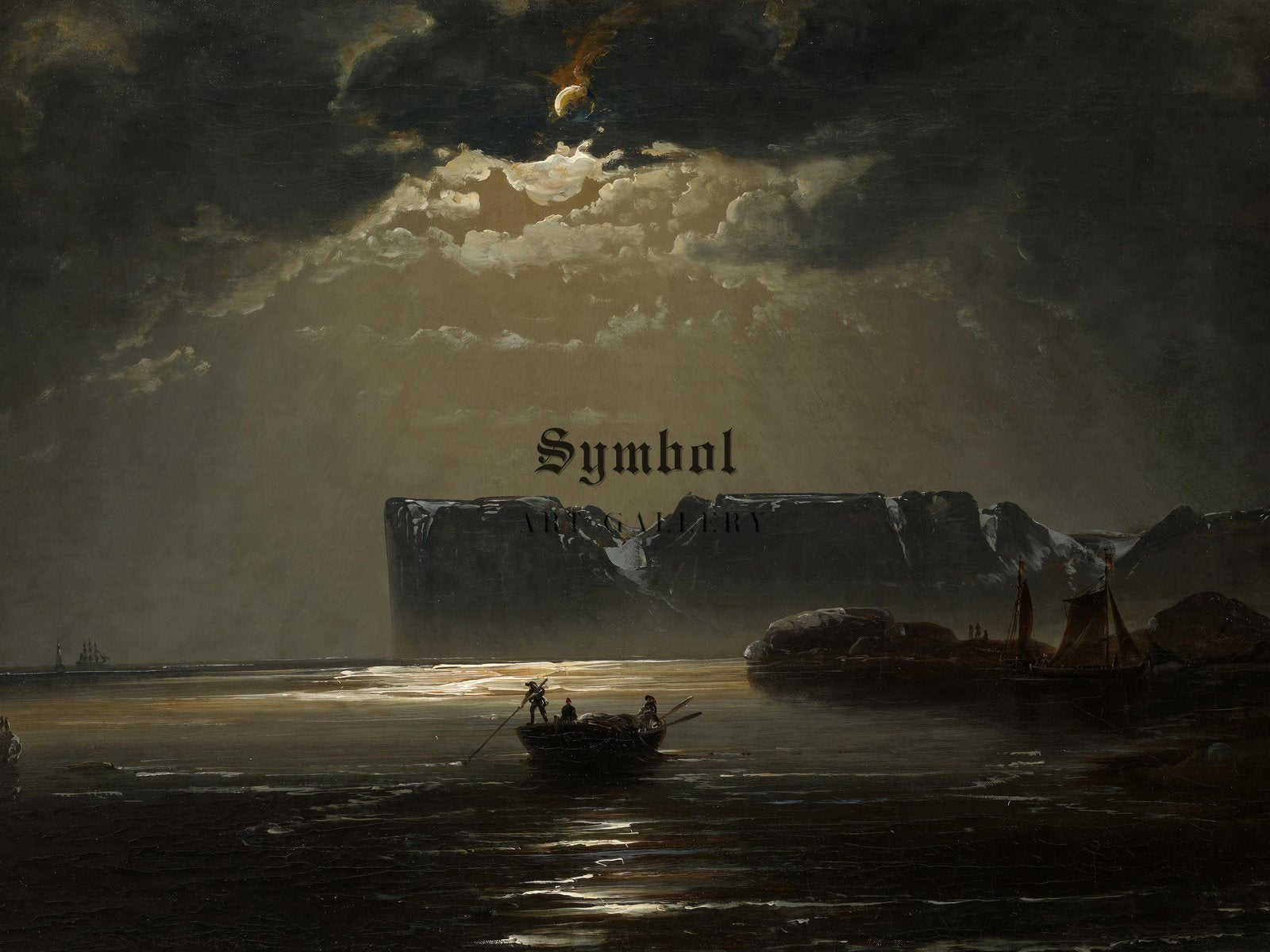 The North Cape by Moonlight by Peder Balke, 1832, Romanticism and Classical Landscapes, fine art print