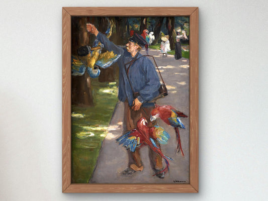 The Parrot Man by Max Liebermann, 1902, Impressionism, fine art print