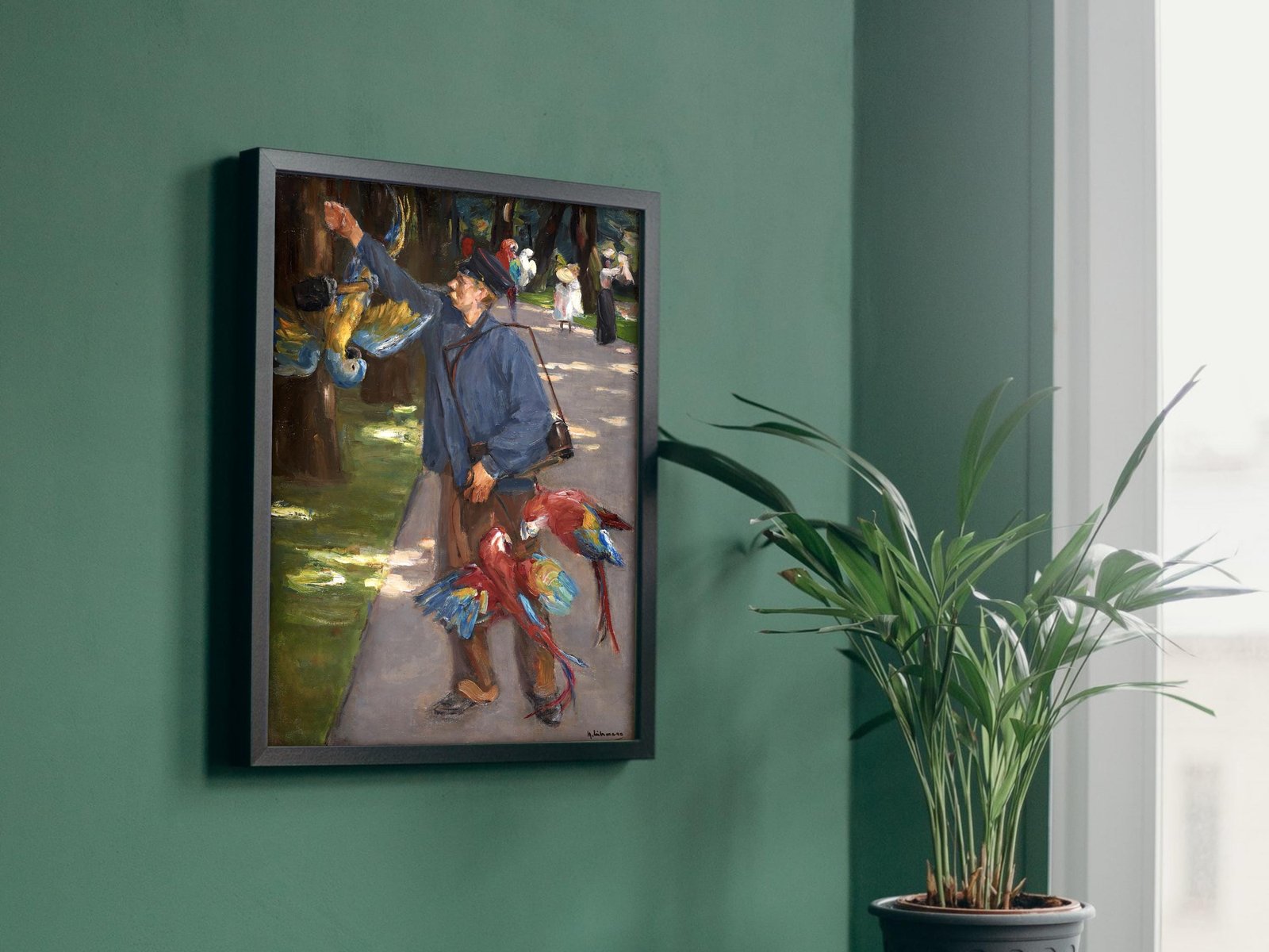 The Parrot Man by Max Liebermann, 1902, Impressionism, fine art print