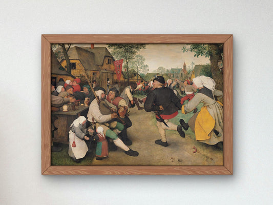 The Peasant Dance by Pieter Bruegel the Elder, 1568, Renaissance, fine art print
