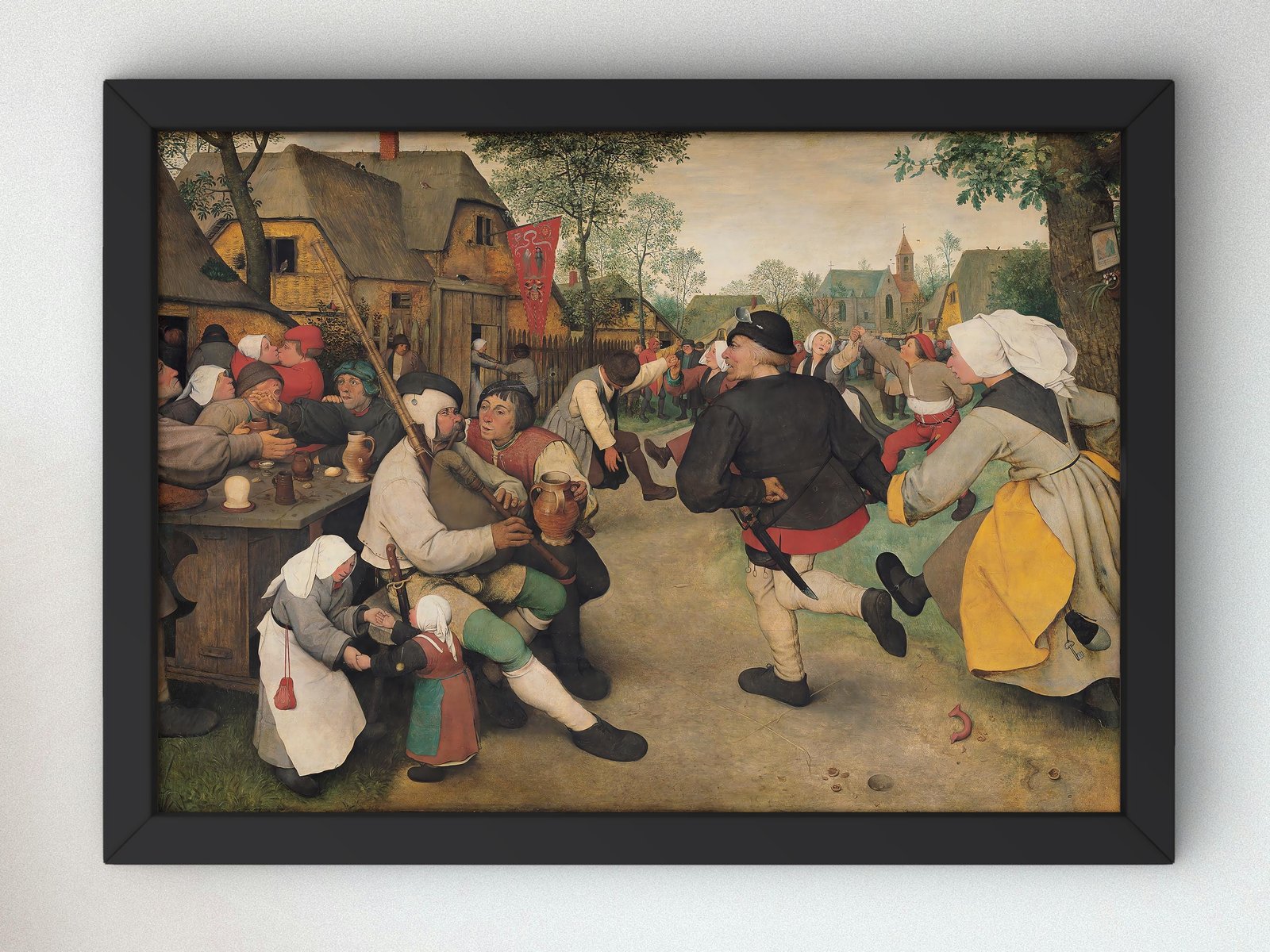 The Peasant Dance by Pieter Bruegel the Elder, 1568, Renaissance, fine art print