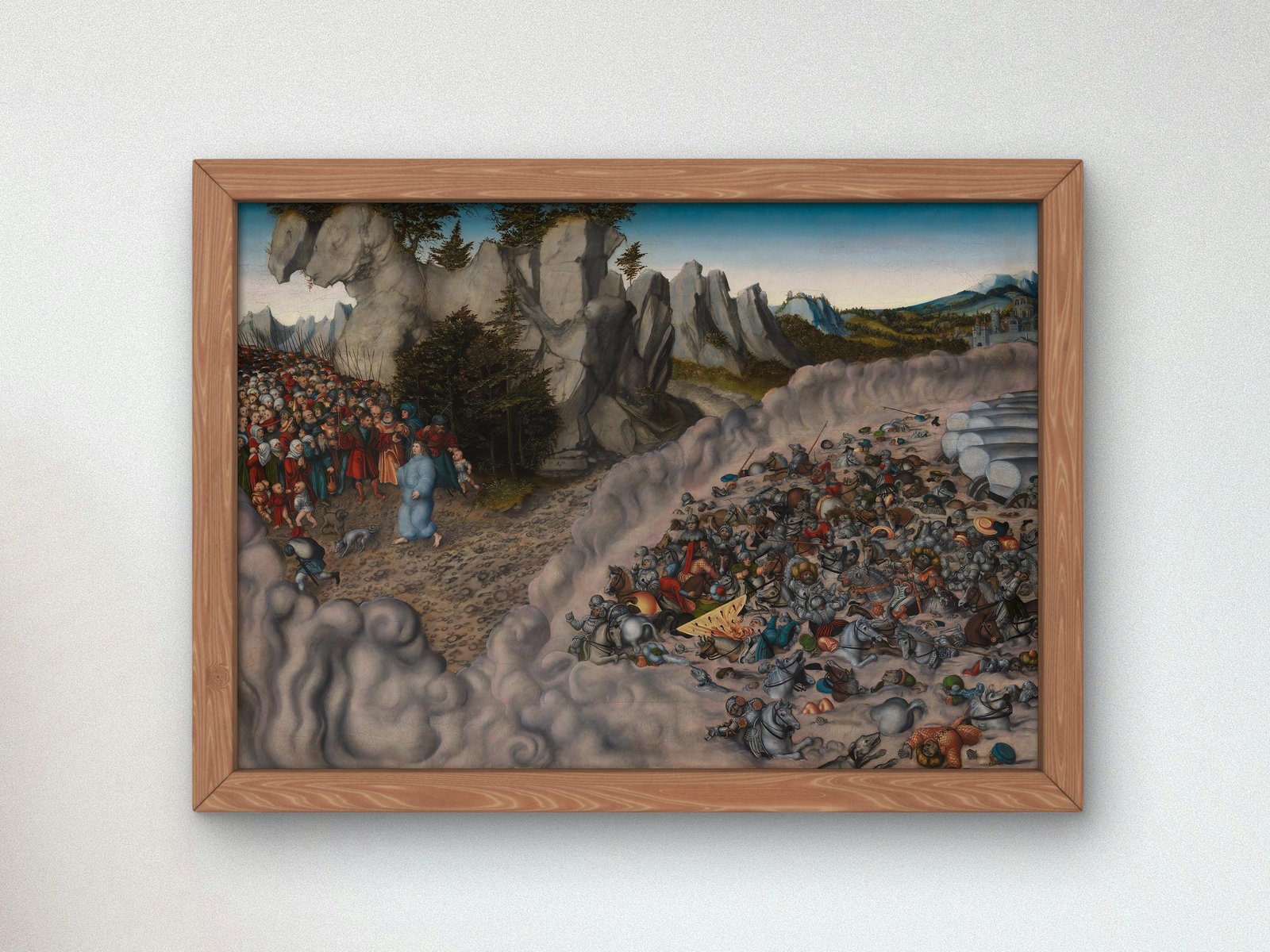 The Pharaoh's Hosts Engulfed in the Red Sea by Lucas Cranach the Elder, 1530, Renaissance, fine art print