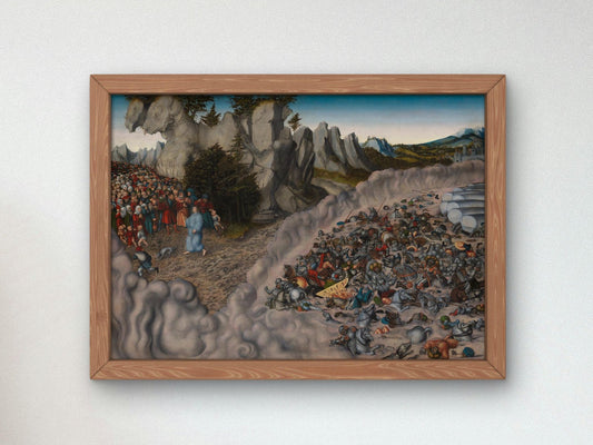 The Pharaoh's Hosts Engulfed in the Red Sea by Lucas Cranach the Elder, 1530, Renaissance, fine art print