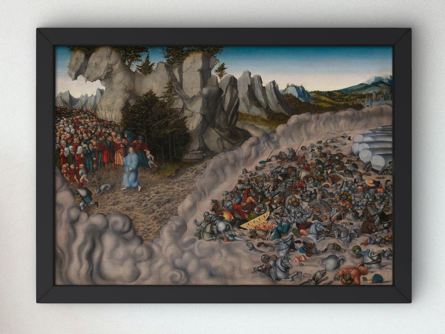 The Pharaoh's Hosts Engulfed in the Red Sea by Lucas Cranach the Elder, 1530, Renaissance, fine art print