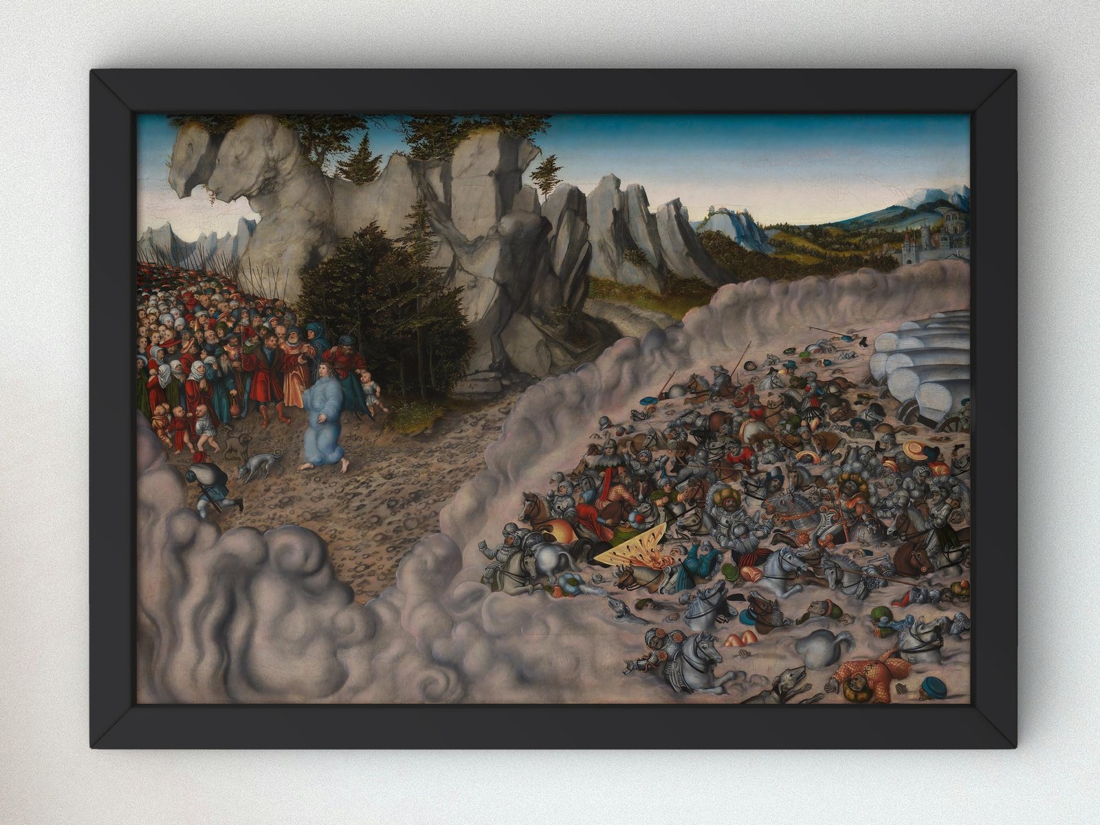 The Pharaoh's Hosts Engulfed in the Red Sea by Lucas Cranach the Elder, 1530, Renaissance, fine art print
