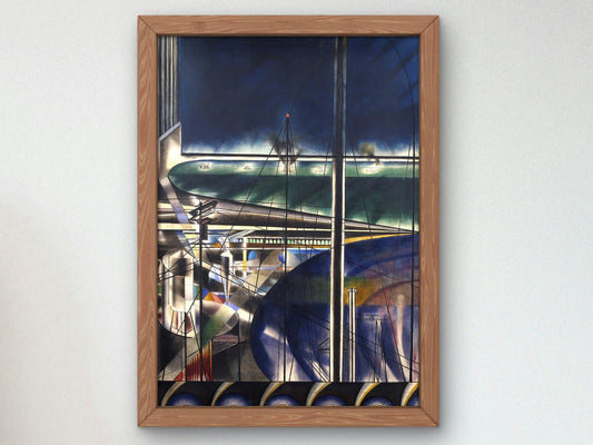 The Port by Joseph Stella, 1920, Art Deco and American Modernism, fine art print