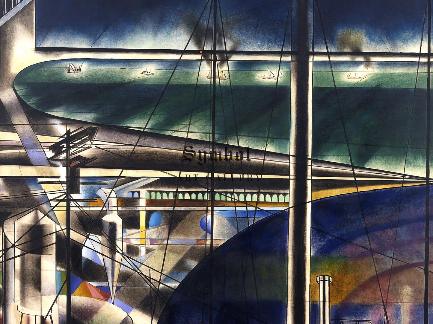 The Port by Joseph Stella, 1920, Art Deco and American Modernism, fine art print