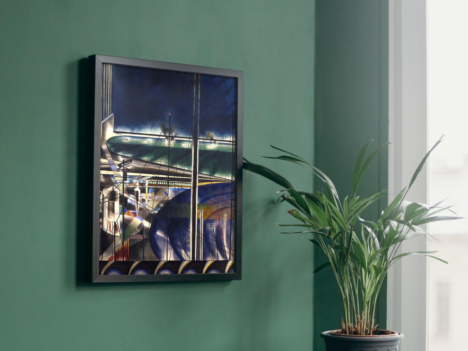The Port by Joseph Stella, 1920, Art Deco and American Modernism, fine art print
