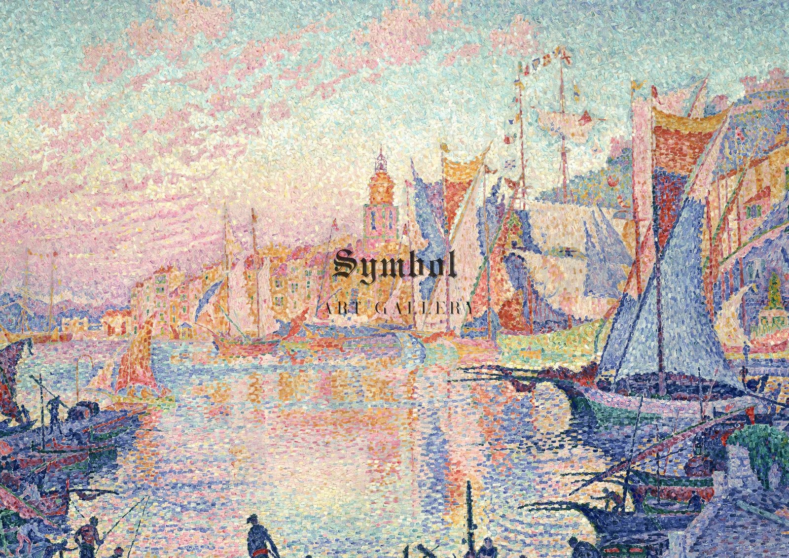 The Port of Saint-Tropez by Paul Signac, 1901, Post-Impressionism, fine art print