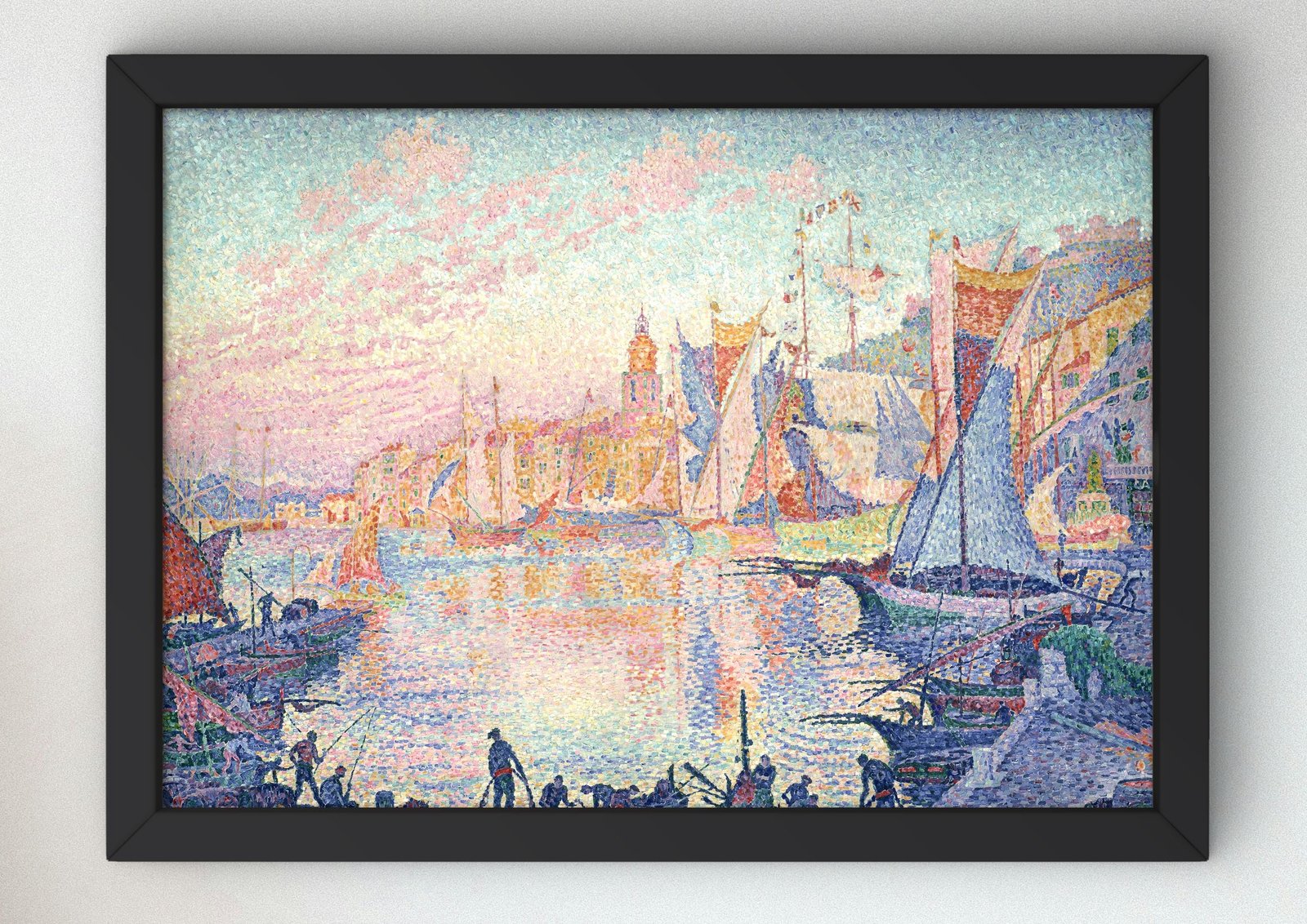 The Port of Saint-Tropez by Paul Signac, 1901, Post-Impressionism, fine art print
