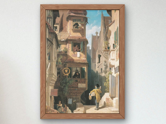 The Postman in Rosenthal by Carl Spitzweg, 1859, Realism and Naturalism, fine art print