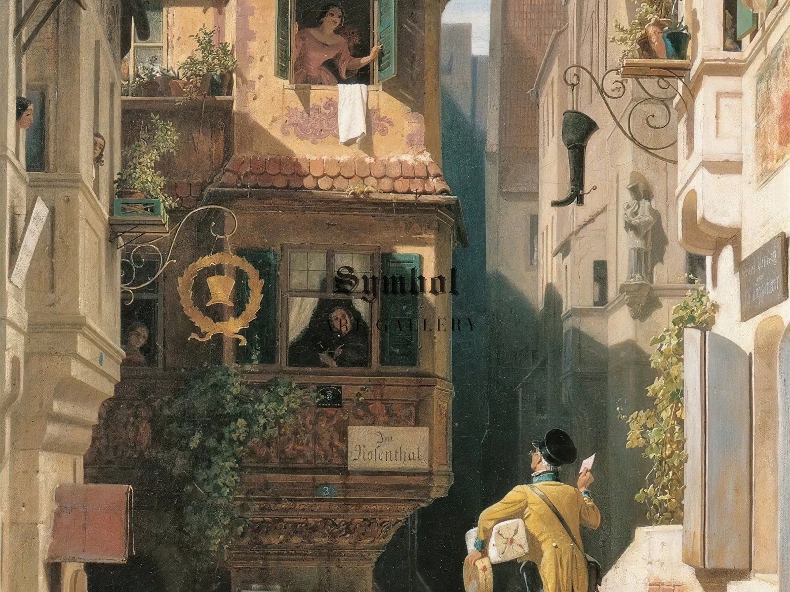 The Postman in Rosenthal by Carl Spitzweg, 1859, Realism and Naturalism, fine art print