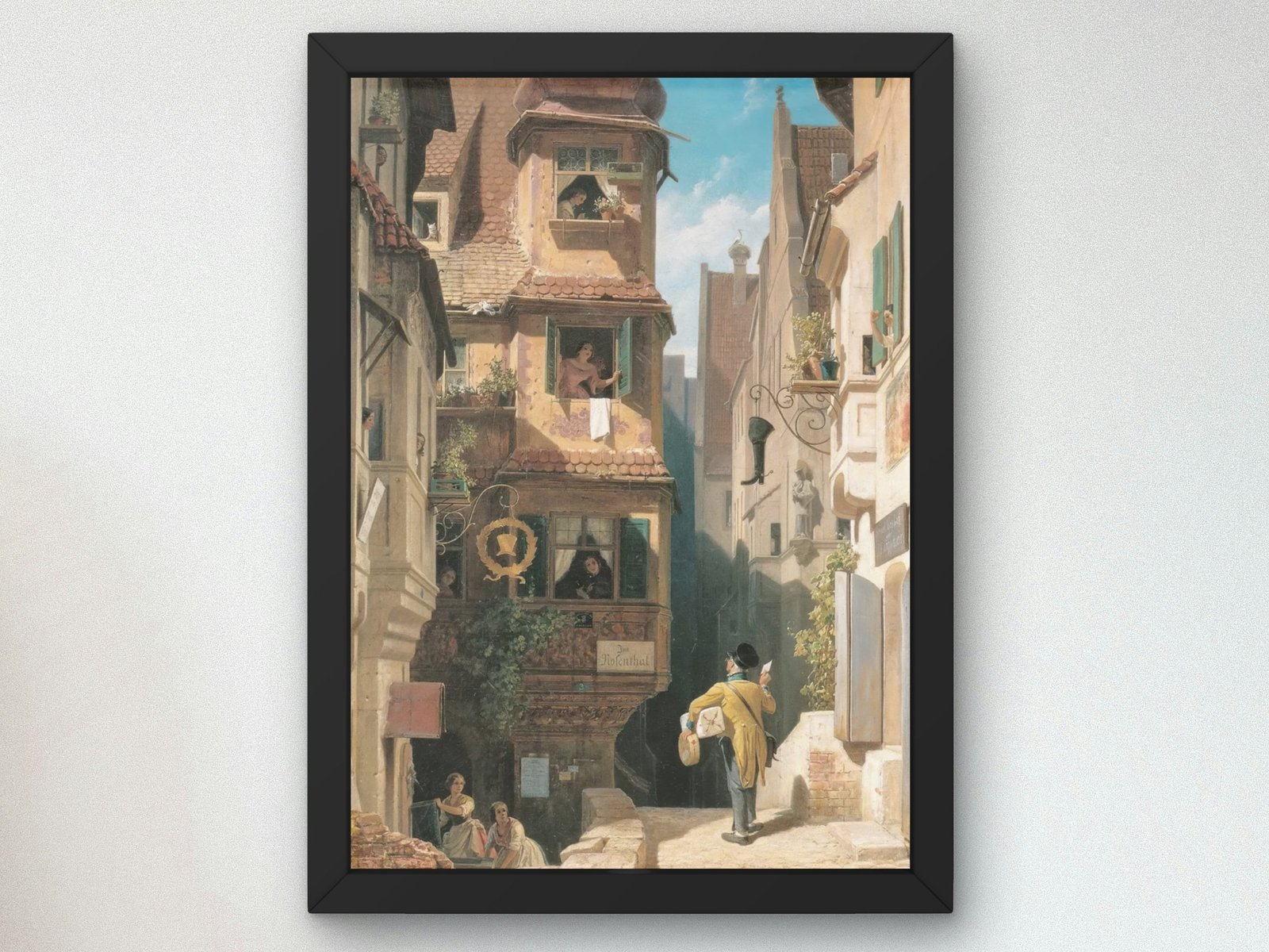 The Postman in Rosenthal by Carl Spitzweg, 1859, Realism and Naturalism, fine art print
