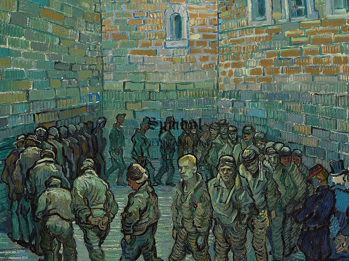 The Prison Courtyard by Vincent van Gogh, 1890, Post-Impressionism, fine art print