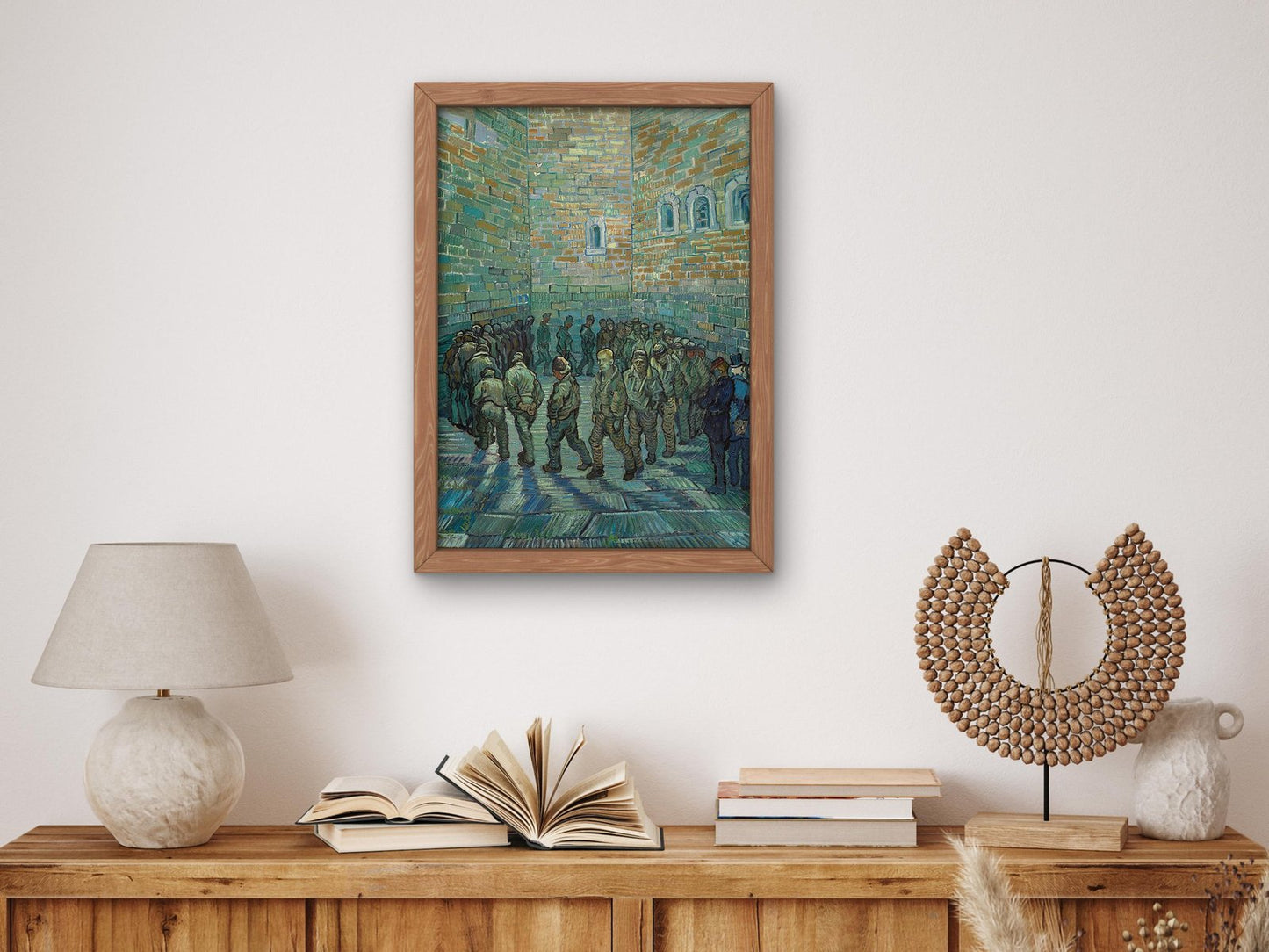 The Prison Courtyard by Vincent van Gogh, 1890, Post-Impressionism, fine art print