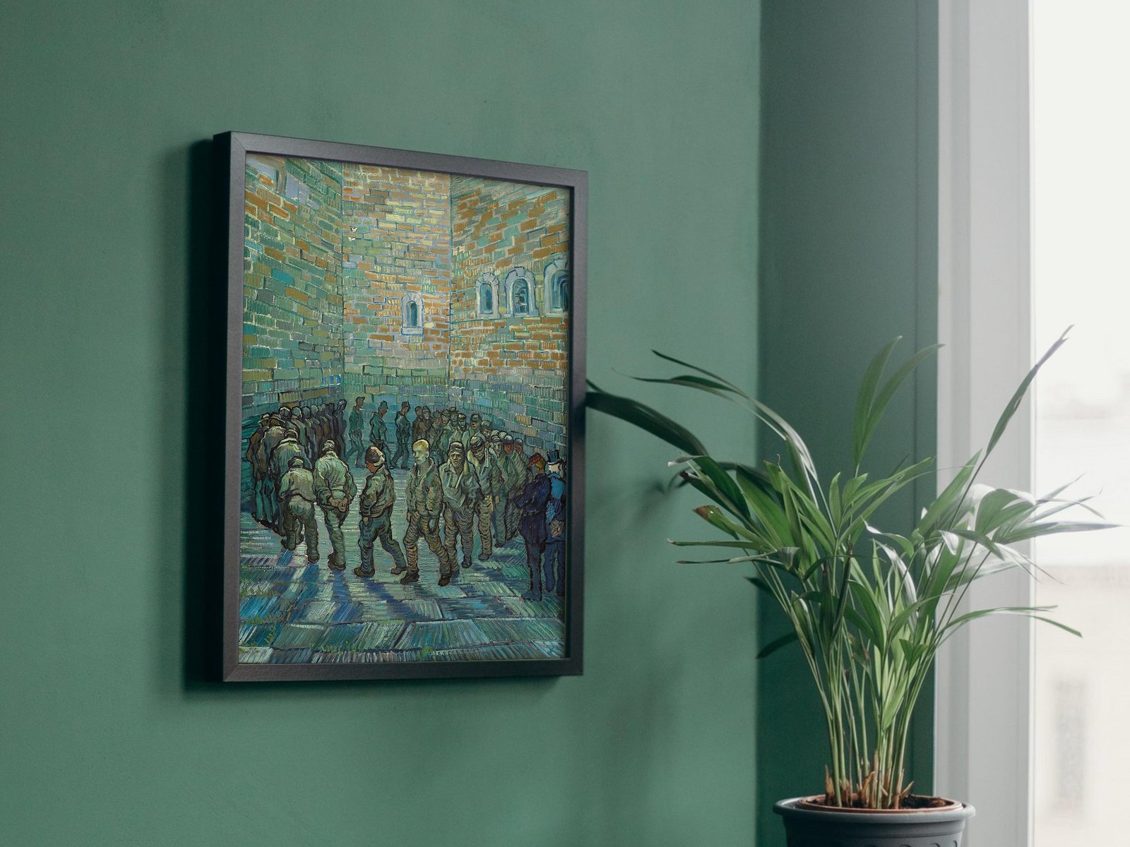 The Prison Courtyard by Vincent van Gogh, 1890, Post-Impressionism, fine art print