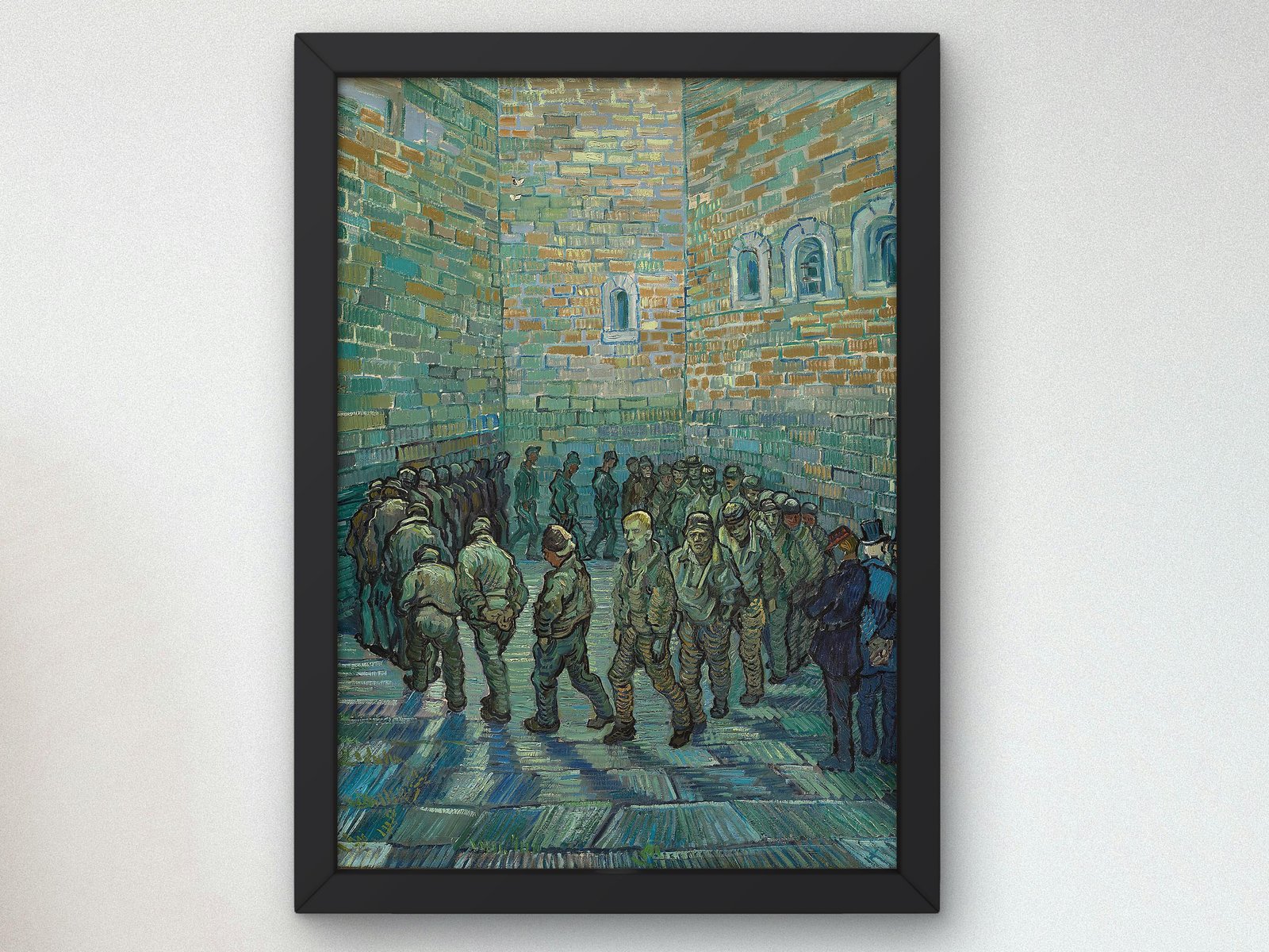 The Prison Courtyard by Vincent van Gogh, 1890, Post-Impressionism, fine art print