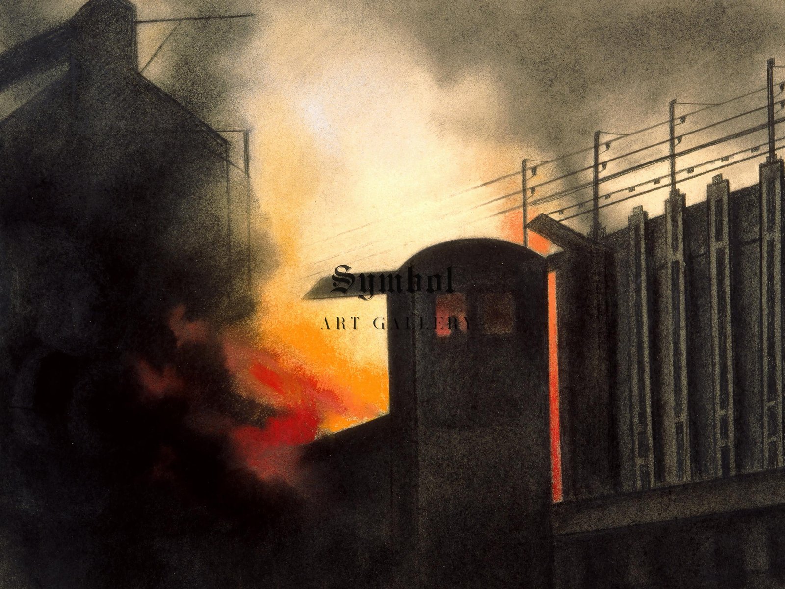 The Quencher Night Fires by Joseph Stella, 1919, Futurism and Constructivism, fine art print