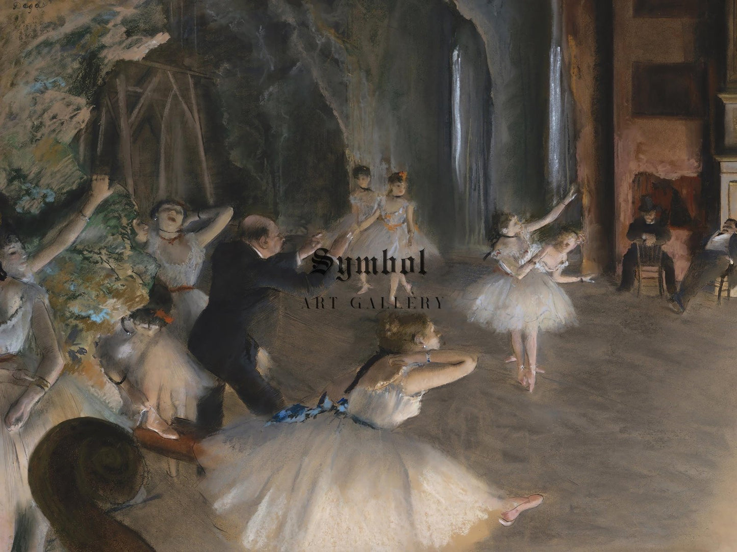 The Rehearsal Onstage by Edgar Degas, 1874, Impressionism, fine art print