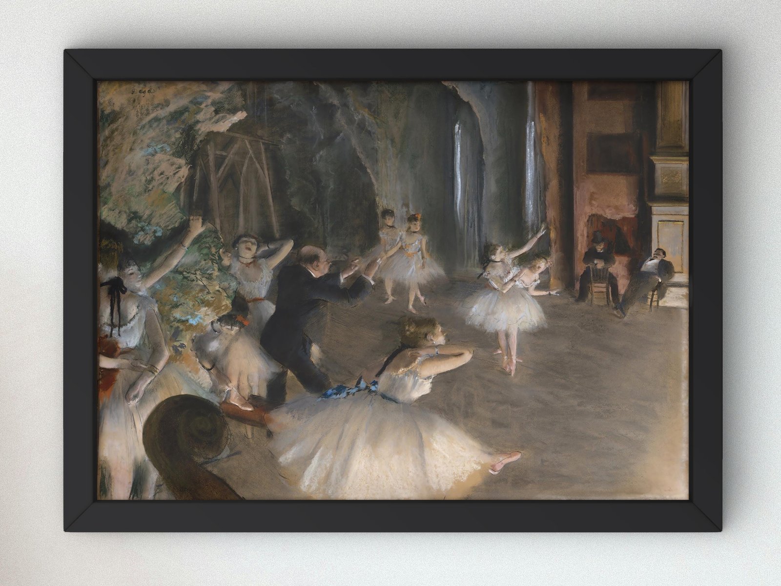 The Rehearsal Onstage by Edgar Degas, 1874, Impressionism, fine art print