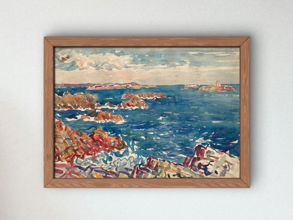 The Rocky Seashore by Maurice Prendergast 1907, Wall Art Print, Fine Art Reproduction, Museum Quality Decor, Poster