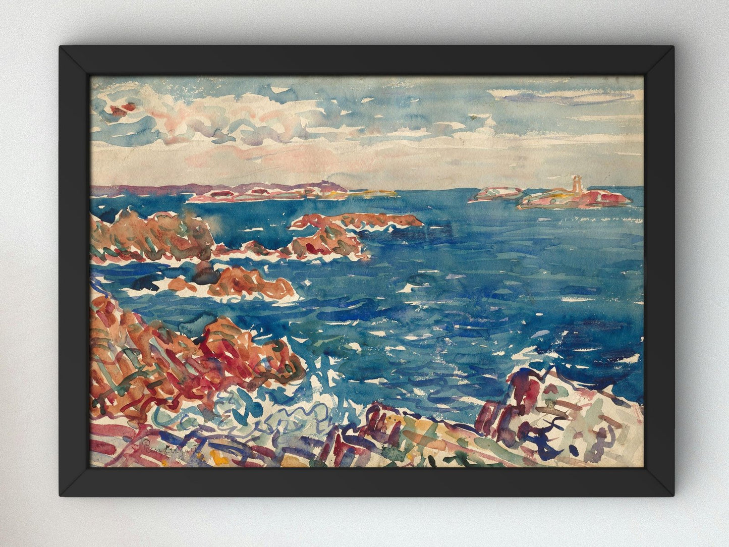 The Rocky Seashore by Maurice Prendergast, 1907, Post-Impressionism, fine art print