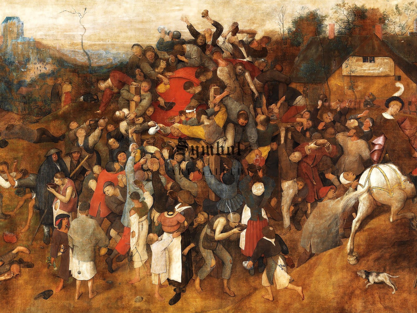 The Saint Martin's Wine by Pieter Bruegel the Elder, 1565, Renaissance, fine art print