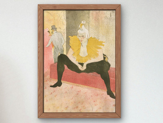 The Seated Clown Mlle Cha u Kao by Henri de Toulouse-Lautrec, 1896, Art Nouveau and Belle Époque, fine art print