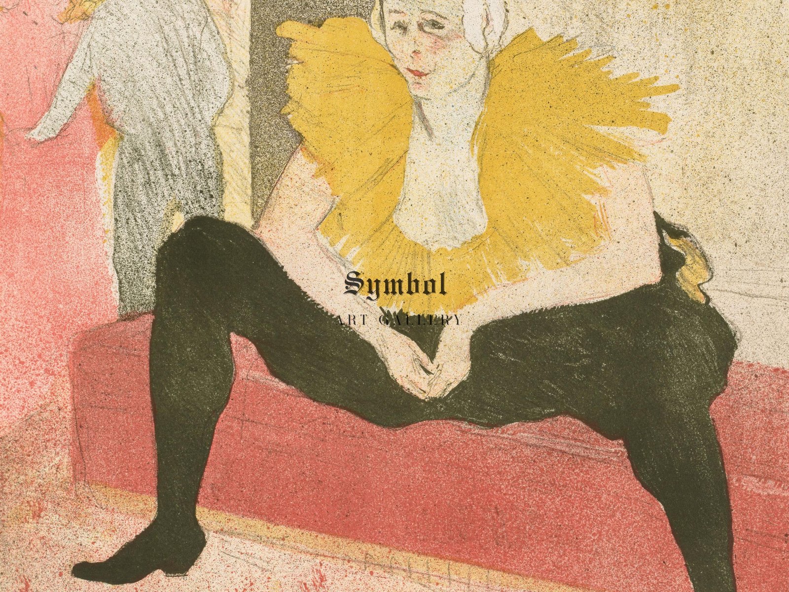 The Seated Clown Mlle Cha u Kao by Henri de Toulouse-Lautrec, 1896, Art Nouveau and Belle Époque, fine art print