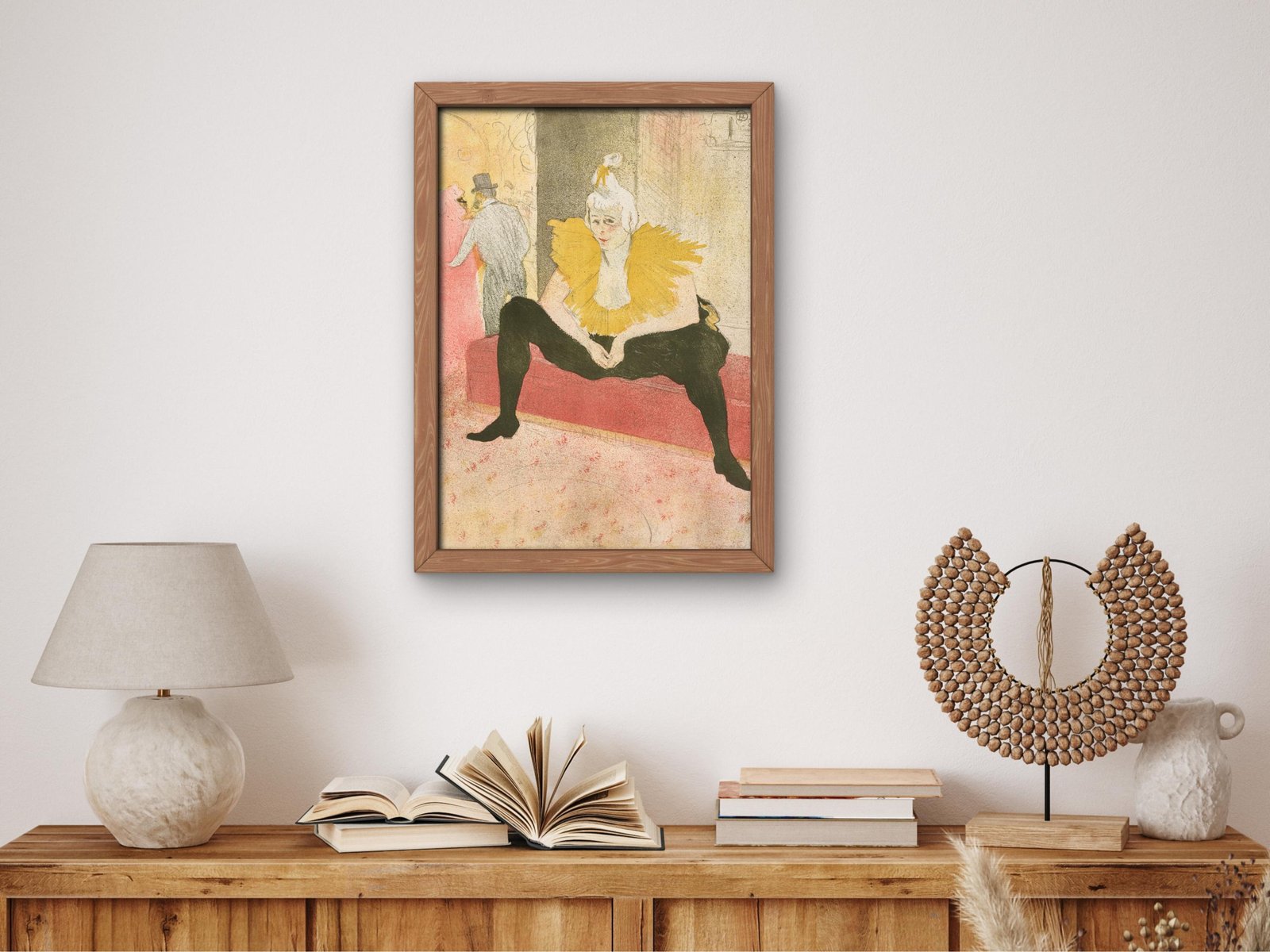 The Seated Clown Mlle Cha u Kao by Henri de Toulouse-Lautrec, 1896, Art Nouveau and Belle Époque, fine art print
